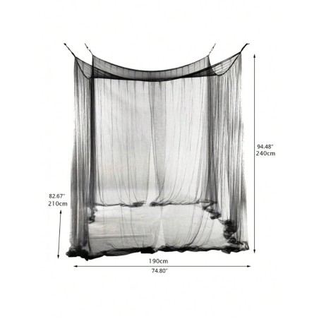White 4-Door Mosquito Net for Double Bed | Summer Home Canopy