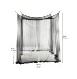 White 4-Door Mosquito Net for Double Bed | Summer Home Canopy