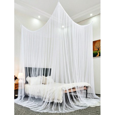 White 4-Door Mosquito Net for Double Bed | Summer Home Canopy