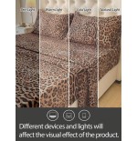 Leopard Print Bedding Set - 4-Piece Polyester Sheets & Pillowcases