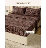 Leopard Print Bedding Set - 4-Piece Polyester Sheets & Pillowcases
