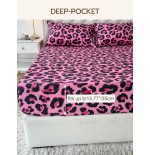 Pink Leopard Print Bedding Set - 2 or 3 Piece with Fitted Sheet