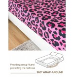 Pink Leopard Print Bedding Set - 2 or 3 Piece with Fitted Sheet