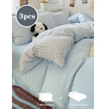 Sky Blue Plaid Duvet Cover Set - Twin, Queen, King | 3pc Bedding