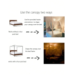 White 4-Door Mosquito Net for Double Bed - Summer Home Canopy