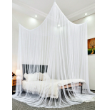 White 4-Door Mosquito Net for Double Bed - Summer Home Canopy