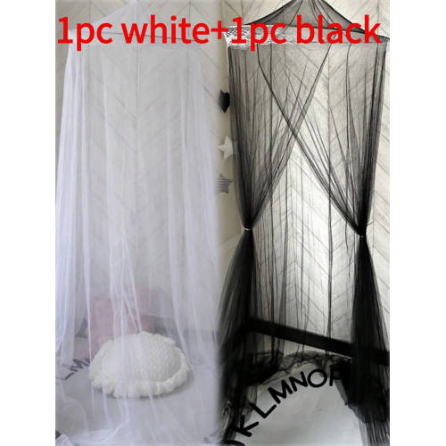 White 4-Door Mosquito Net for Double Bed - Summer Home Canopy