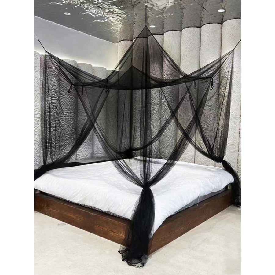 White 4-Door Mosquito Net for Double Bed - Summer Home Canopy