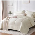 Queen Checkered Comforter Set - 5/7-Piece All-Season Microfiber Bedding