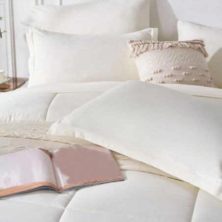 Queen Checkered Comforter Set - 5/7-Piece All-Season Microfiber Bedding