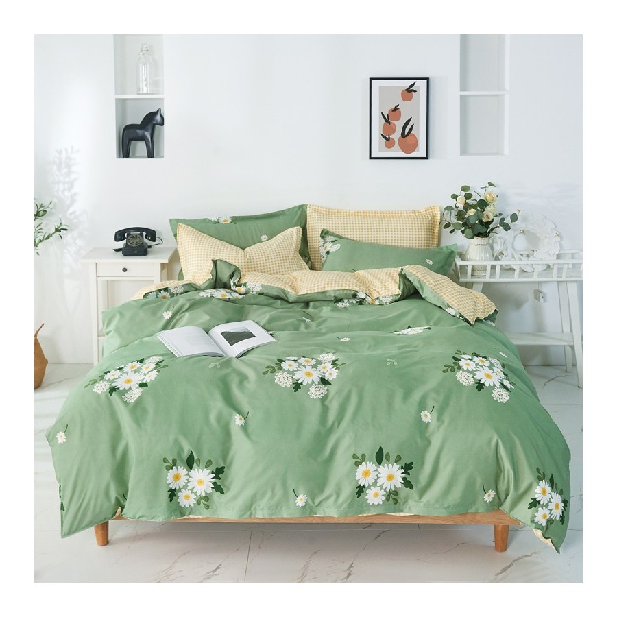 Ozland Green: Ditsy Floral Printed Sheet Set