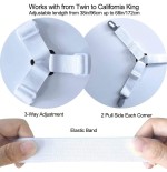 2-Pack Adjustable Bed Sheet Straps - Secure Fit for All Mattresses