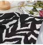 Zebra Print Soft Polyester Long Sleeve Pajama Set - All-Season Versatile Loungewear for Home, Outdoor, Hotel & Bathhouse