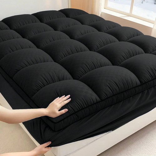 JustLet 600GSM Cooling Mattress Topper - Quilted Pad with Deep Pocket