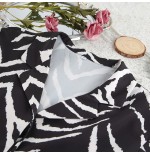 Zebra Print Soft Polyester Long Sleeve Pajama Set - All-Season Versatile Loungewear for Home, Outdoor, Hotel & Bathhouse