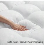 JustLet 600GSM Cooling Mattress Topper - Quilted Pad with Deep Pocket