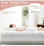 JustLet 600GSM Cooling Mattress Topper - Quilted Pad with Deep Pocket