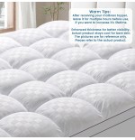 JustLet 600GSM Cooling Mattress Topper - Quilted Pad with Deep Pocket