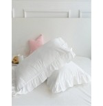 Cute Ruffle Edge Pillowcase - Decorative Bedding Accent
