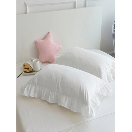 Cute Ruffle Edge Pillowcase - Decorative Bedding Accent
