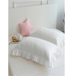 Cute Ruffle Edge Pillowcase - Decorative Bedding Accent