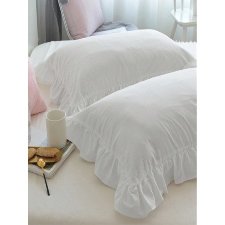 Cute Ruffle Edge Pillowcase - Decorative Bedding Accent