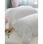 Cute Ruffle Edge Pillowcase - Decorative Bedding Accent