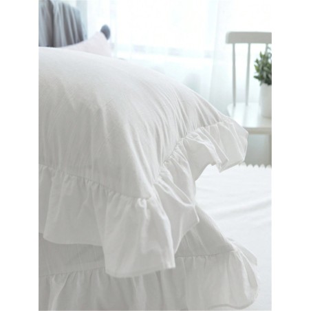 Cute Ruffle Edge Pillowcase - Decorative Bedding Accent