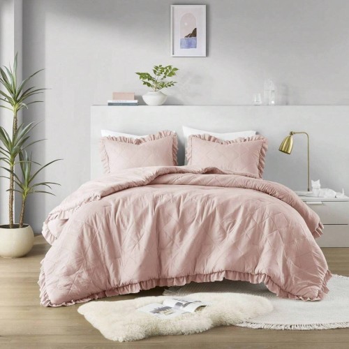 Phoebe Diamond Pattern Comforter Set - All-Season Bedding