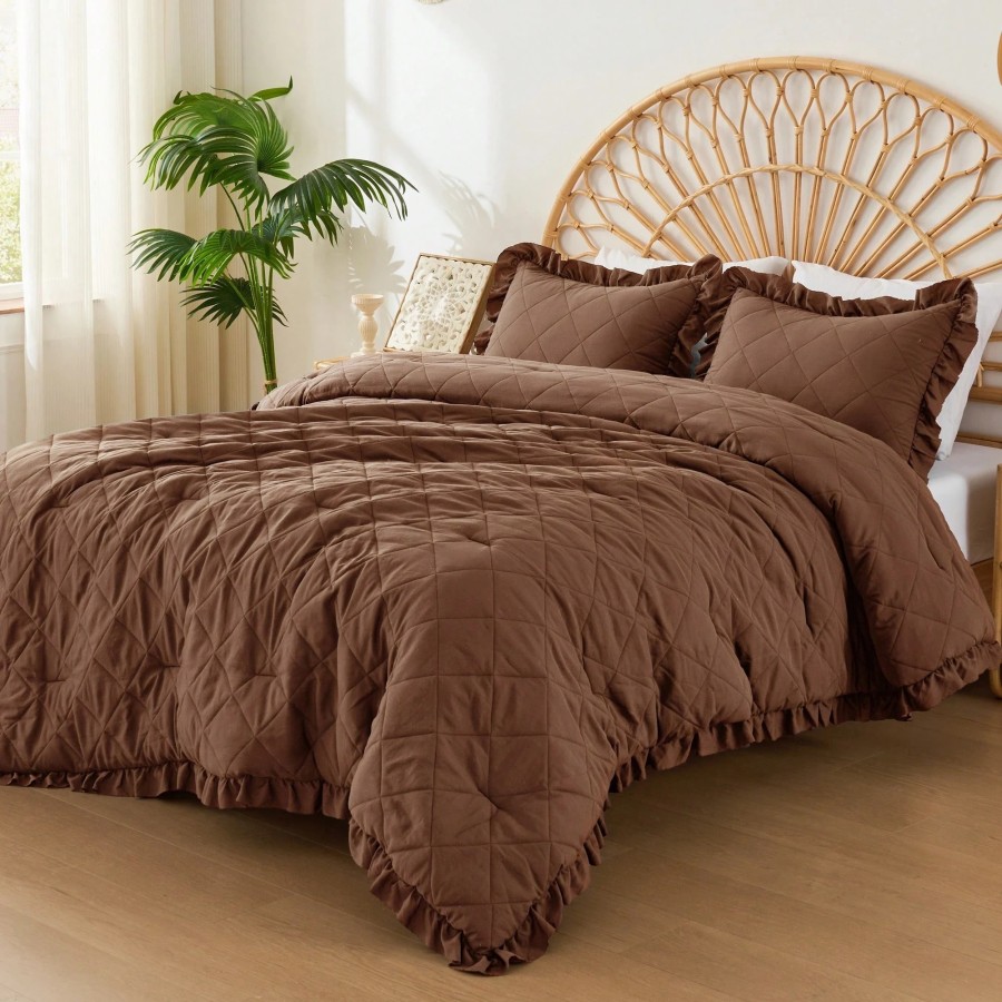 Phoebe Diamond Pattern Comforter Set - All-Season Bedding