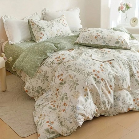 3-Piece Floral Comforter Set - All-Season Polyester Bedding