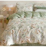 3-Piece Floral Comforter Set - All-Season Polyester Bedding