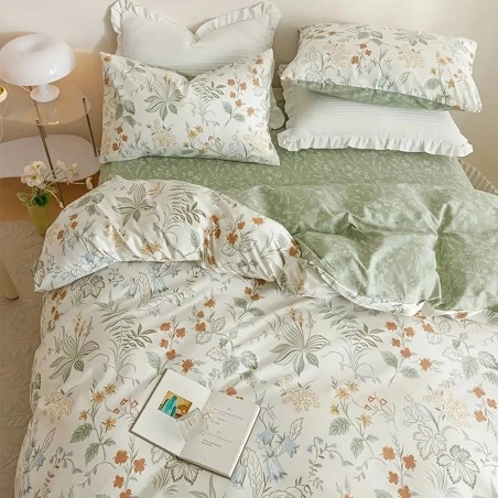 3-Piece Floral Comforter Set - All-Season Polyester Bedding