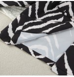 Zebra Print Soft Polyester Long Sleeve Pajama Set - All-Season Versatile Loungewear for Home, Outdoor, Hotel & Bathhouse