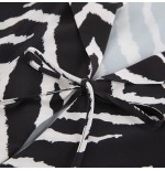 Zebra Print Soft Polyester Long Sleeve Pajama Set - All-Season Versatile Loungewear for Home, Outdoor, Hotel & Bathhouse