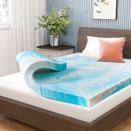 CertiPUR-US Memory Foam Mattress Topper for Back Pain Relief