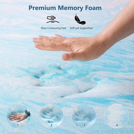 CertiPUR-US Memory Foam Mattress Topper for Back Pain Relief