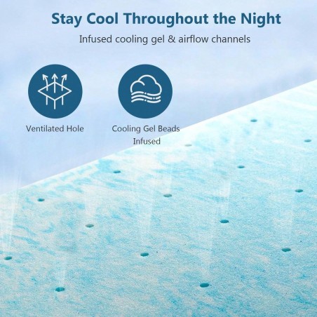 CertiPUR-US Memory Foam Mattress Topper for Back Pain Relief