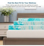 CertiPUR-US Memory Foam Mattress Topper for Back Pain Relief