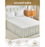 Silky Bed Skirt with Ruffled Hem - Twin to King Sizes
