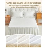 Silky Bed Skirt with Ruffled Hem - Twin to King Sizes