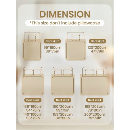 Silky Bed Skirt with Ruffled Hem - Twin to King Sizes