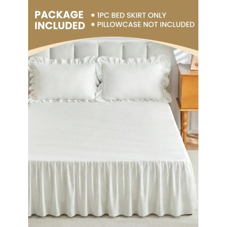 Silky Bed Skirt with Ruffled Hem - Twin to King Sizes