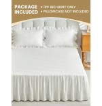 Silky Bed Skirt with Ruffled Hem - Twin to King Sizes