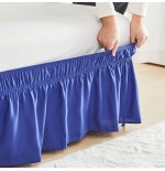 VOLTITO Elastic Bed Ruffle Skirt - 15" Drop Microfiber Adjustable