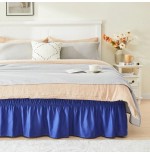 VOLTITO Elastic Bed Ruffle Skirt - 15" Drop Microfiber Adjustable