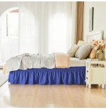 VOLTITO Elastic Bed Ruffle Skirt - 15" Drop Microfiber Adjustable