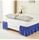 VOLTITO Elastic Bed Ruffle Skirt - 15" Drop Microfiber Adjustable