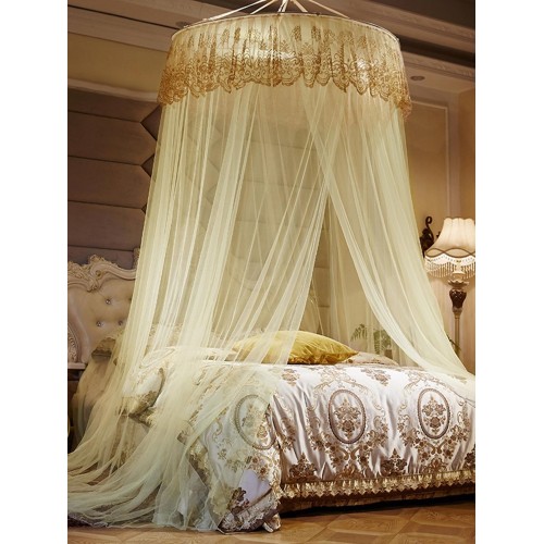 Modern Yellow Polyester Mosquito Net - 1pc Bedroom Netting