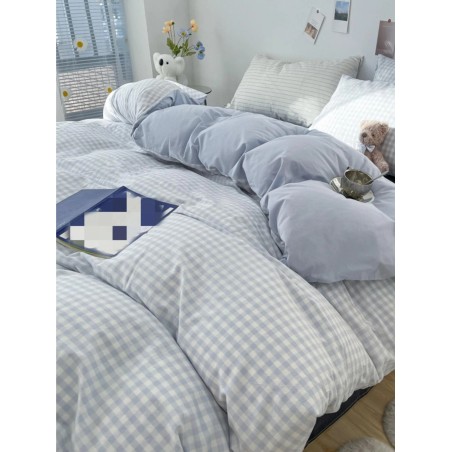 Modern Plaid Duvet Cover - All Season Bedding Quilt Cover